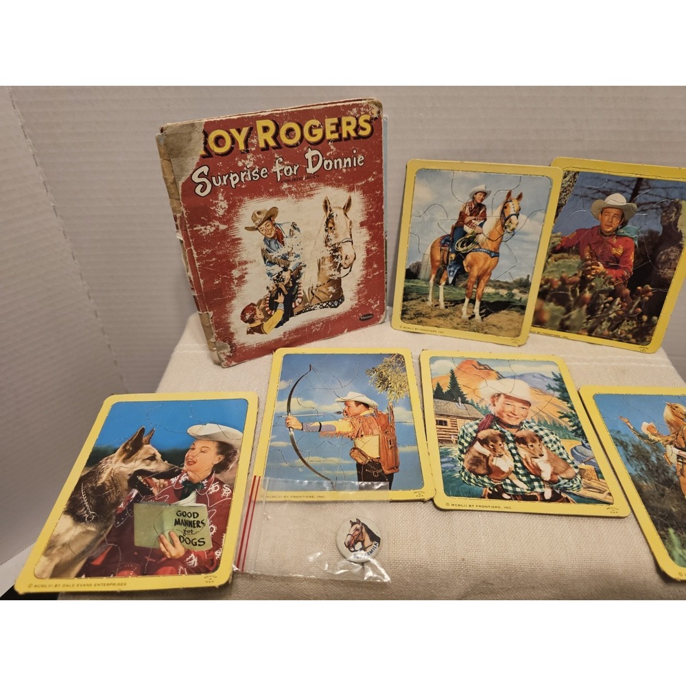 Vintage 1950s Post Cereal Puzzles Roy Rogers Dale Evans